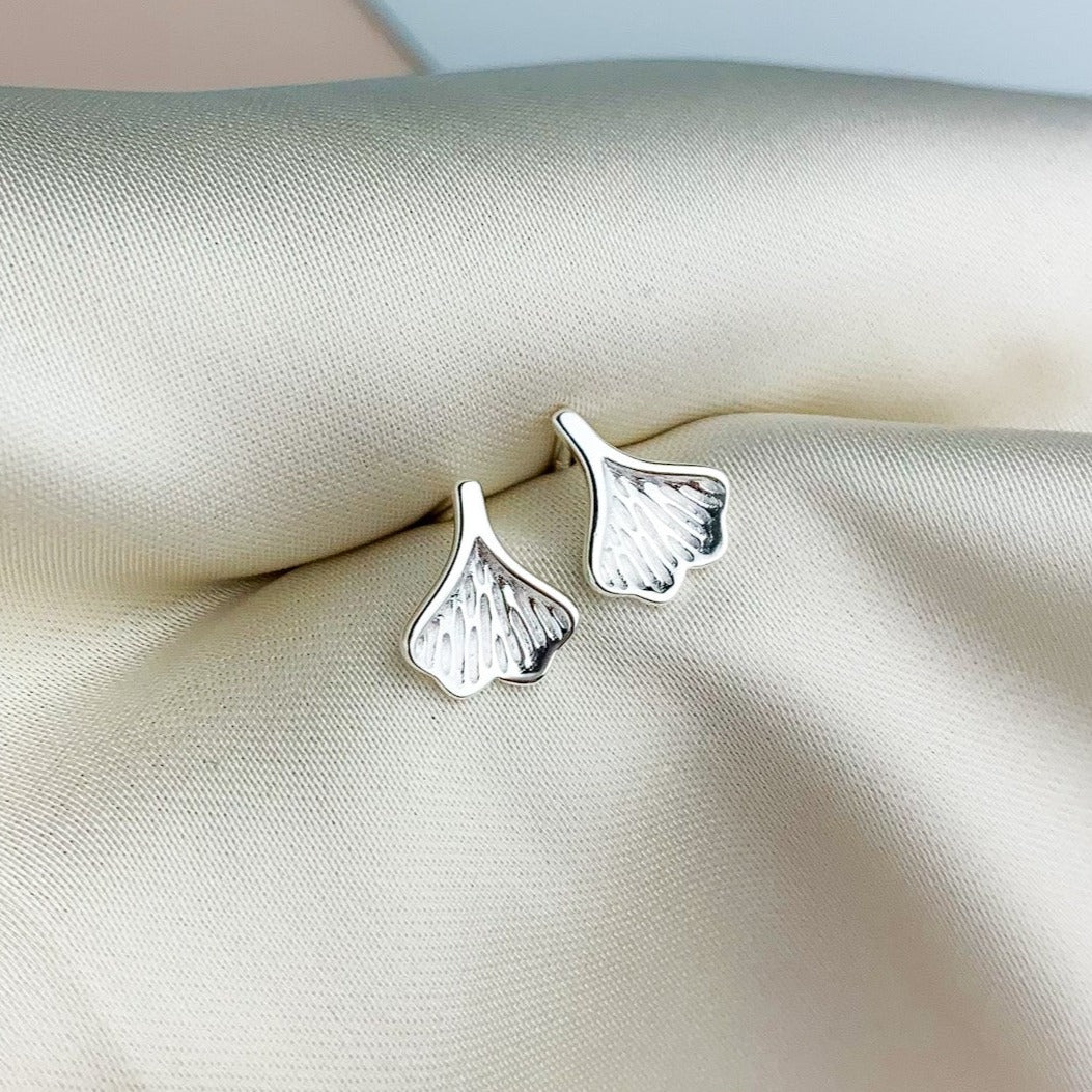 Tiny Leaf Stud Earrings