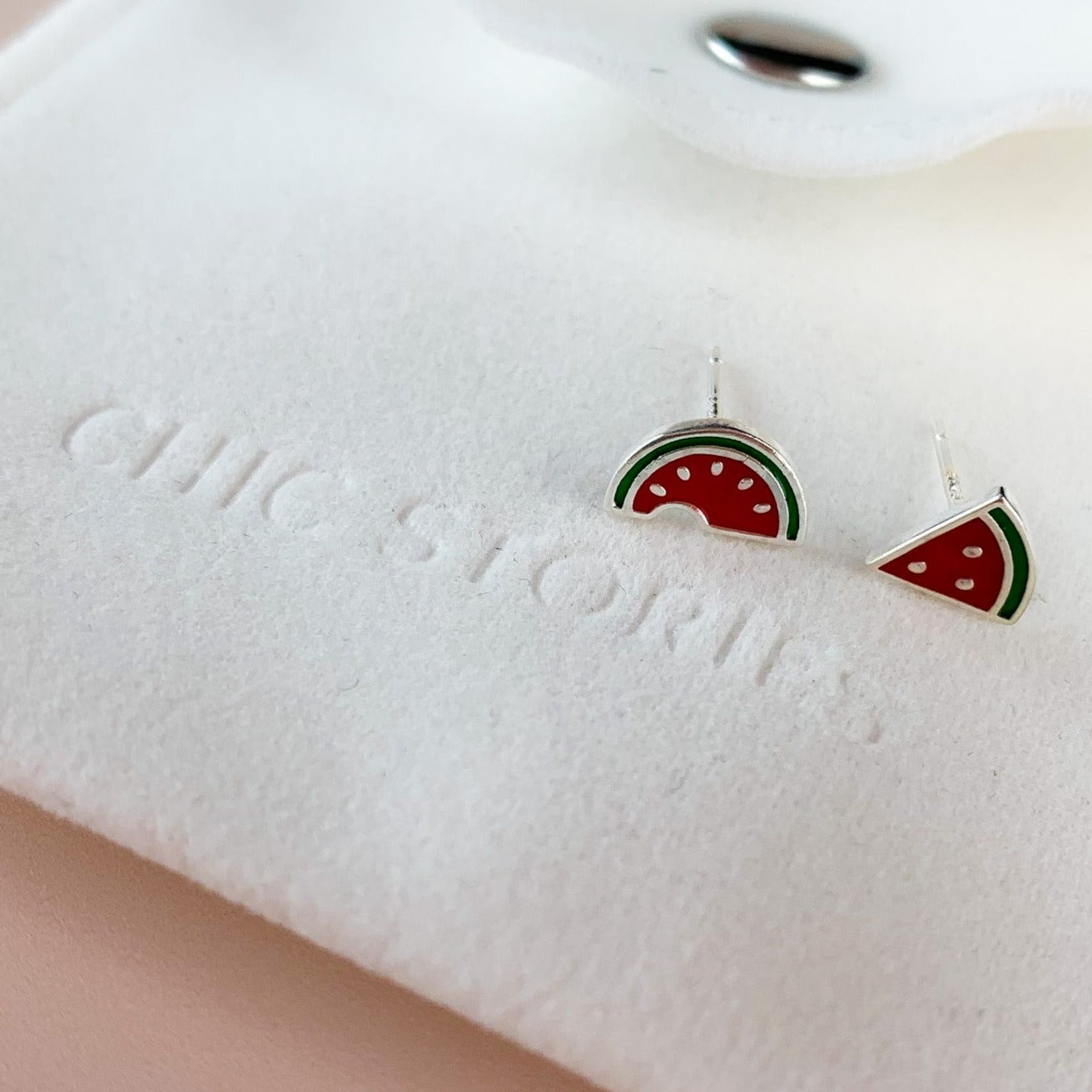 Tiny Watermelon Stud Earrings