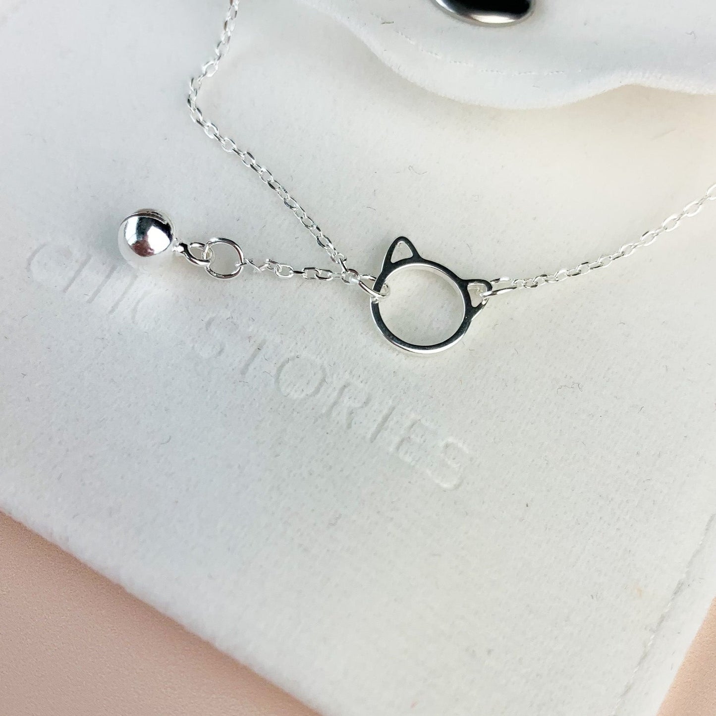 Cat Bracelet with Hanging Bell Charm