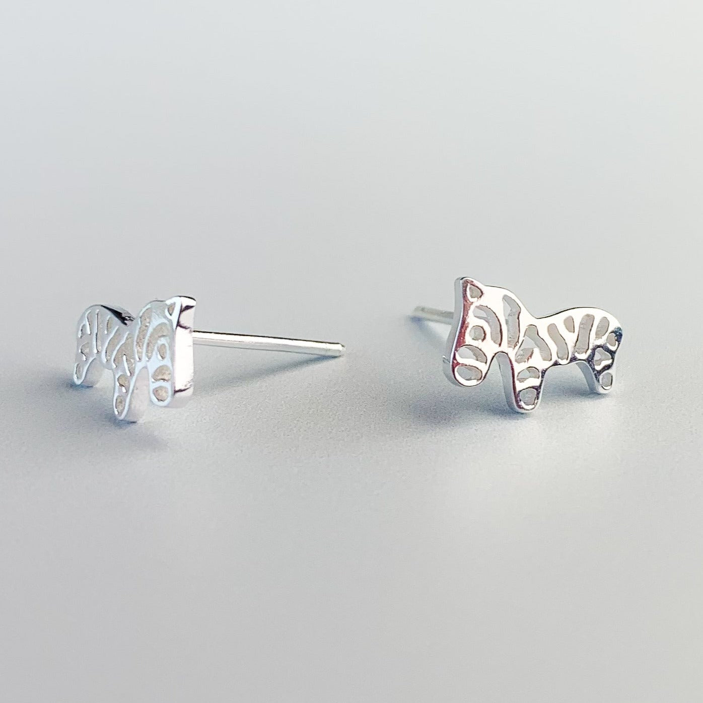 Tiny Zebra Stud Earrings
