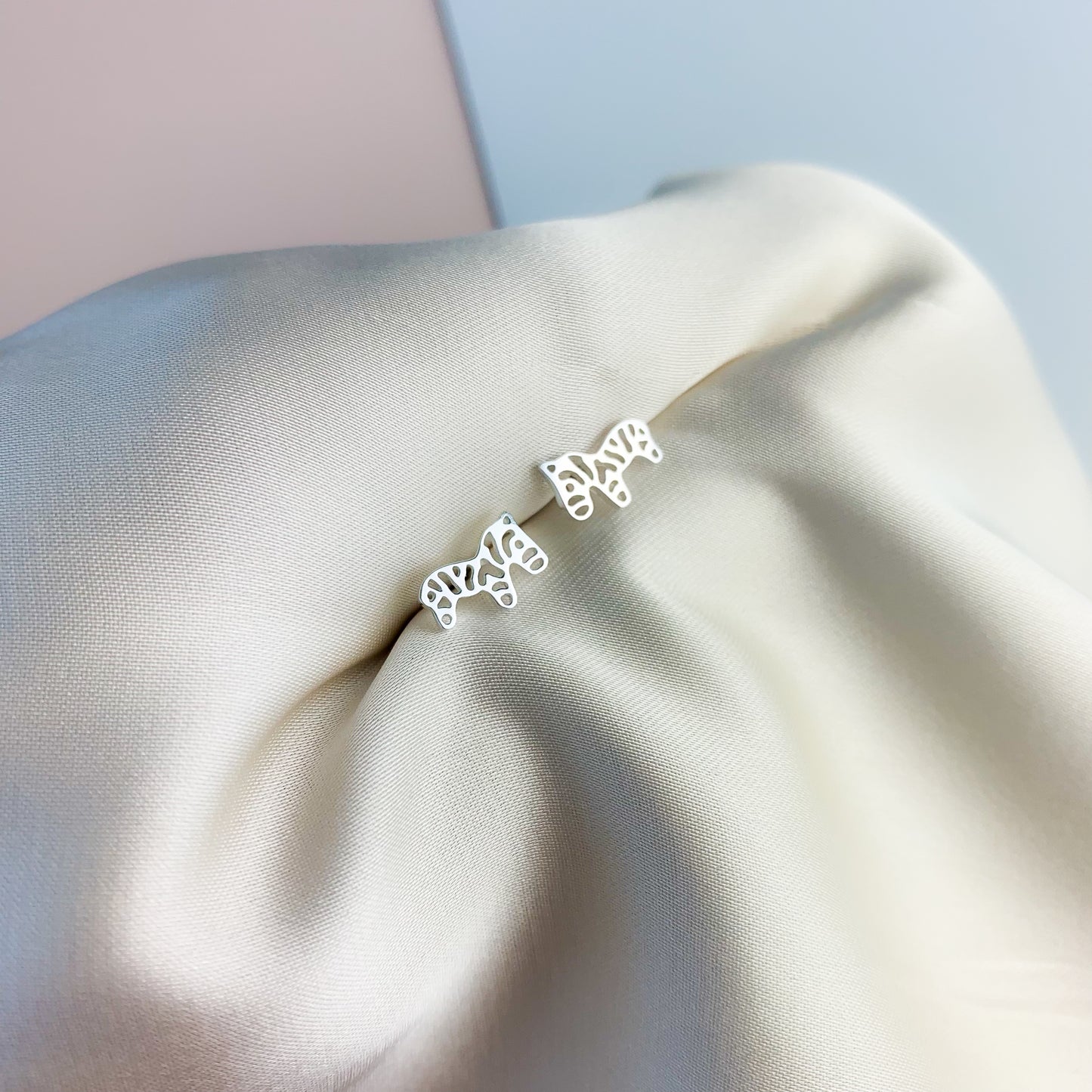 Tiny Zebra Stud Earrings