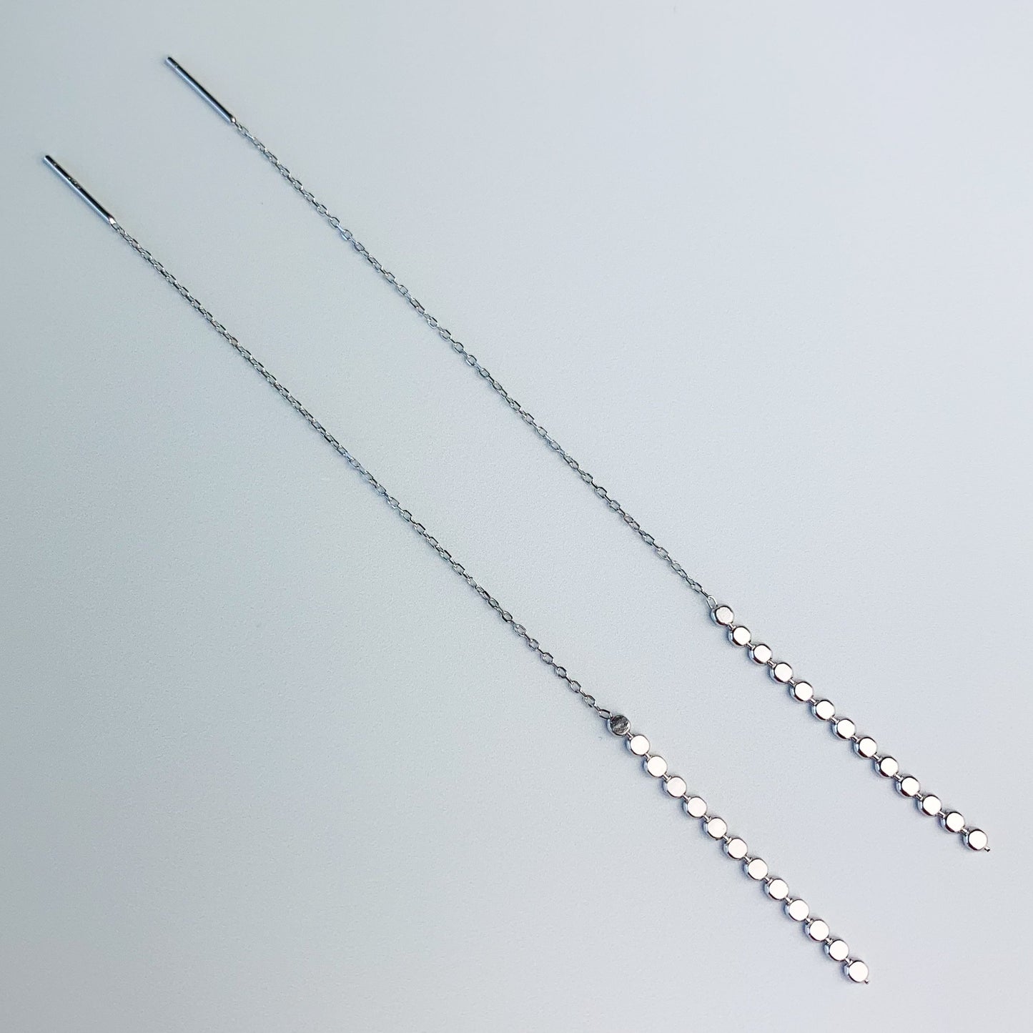 Circle Chain Dangle Threader Earrings