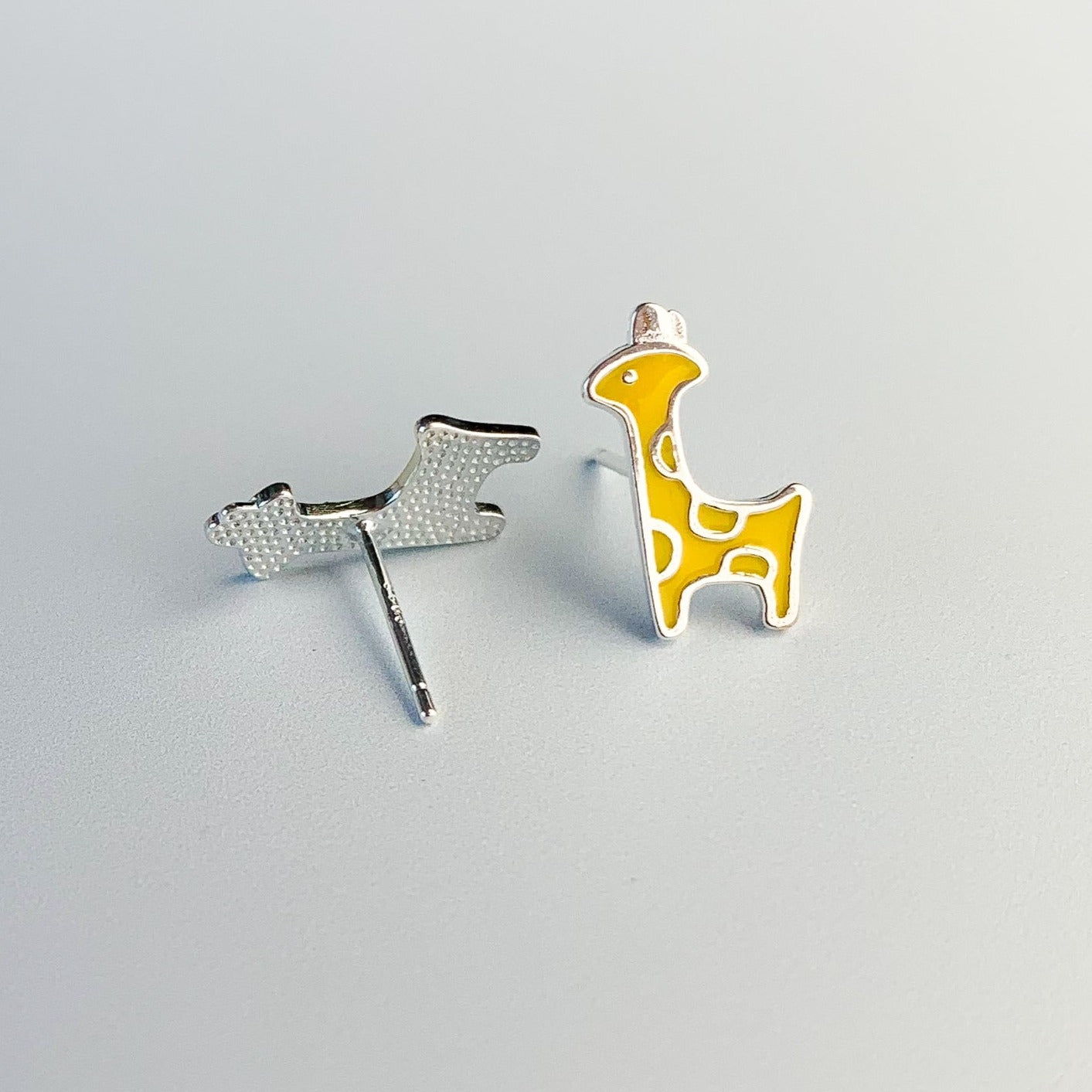 Yellow Giraffe Stud Earrings