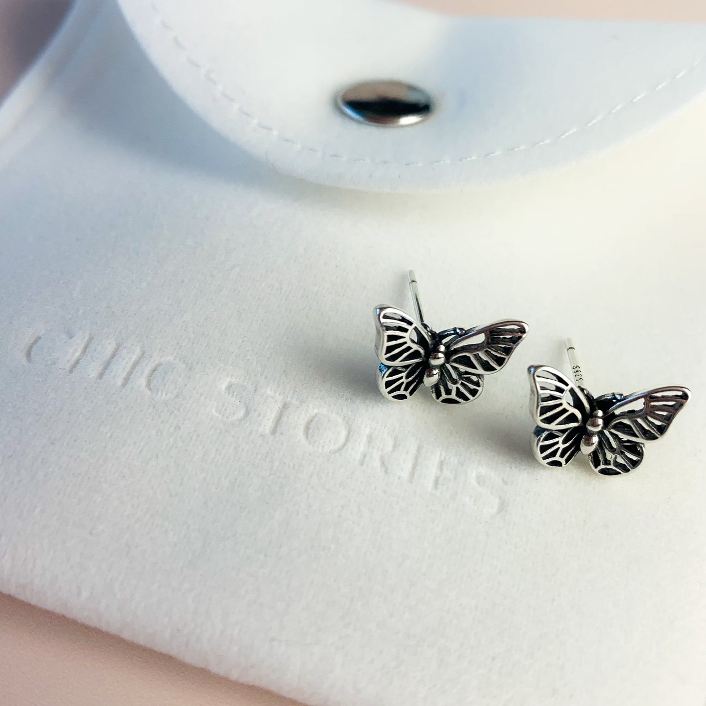 Intricate Butterfly Stud Earrings