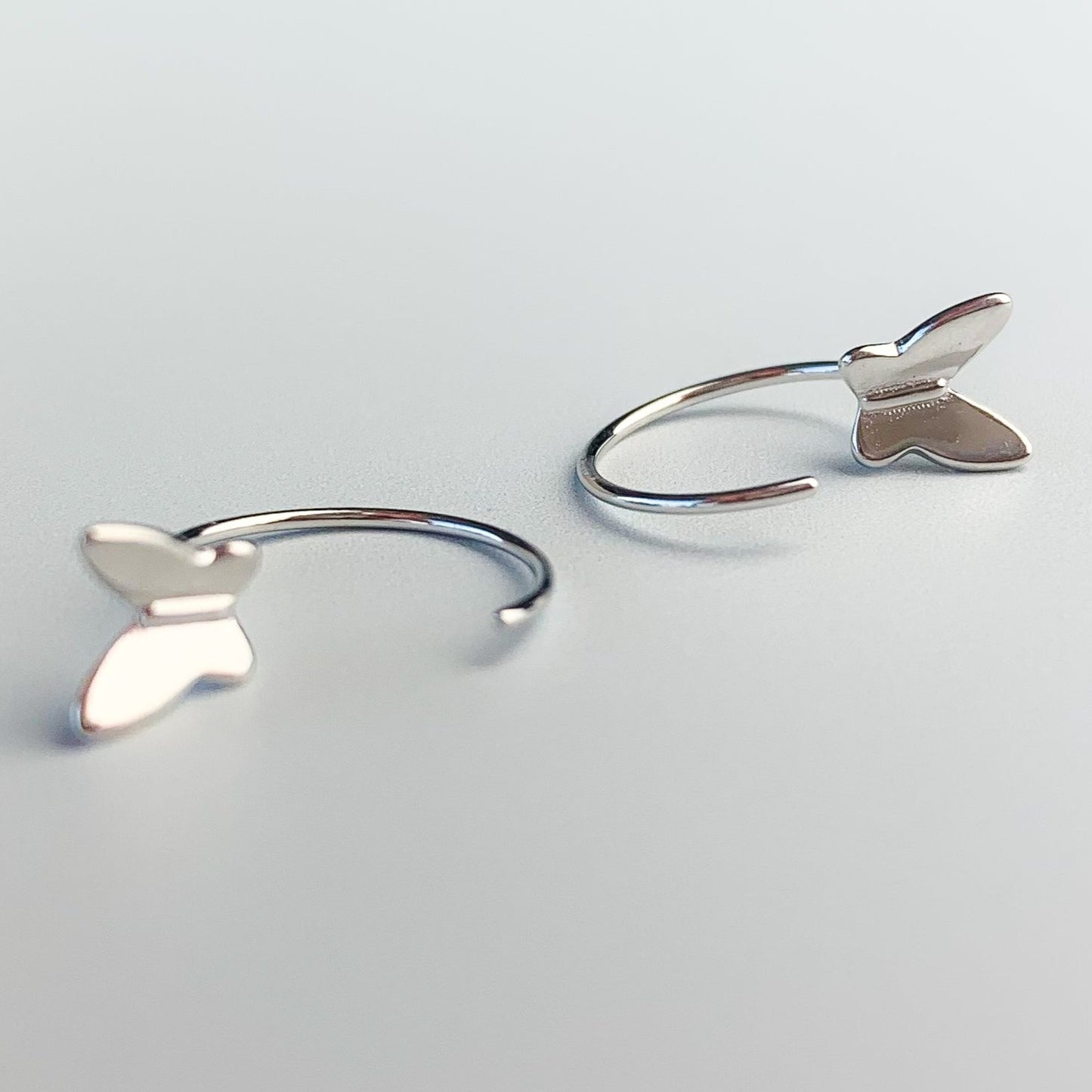 Butterfly Open Hoop Earrings