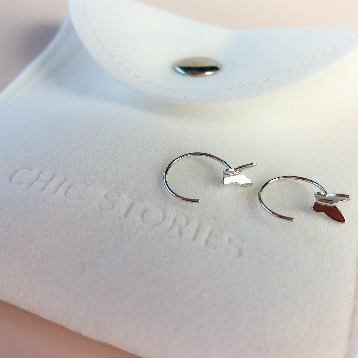 Butterfly Open Hoop Earrings