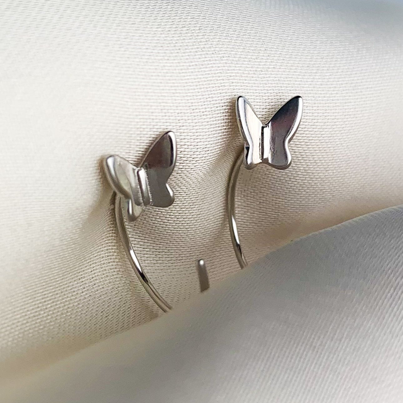 Butterfly Open Hoop Earrings