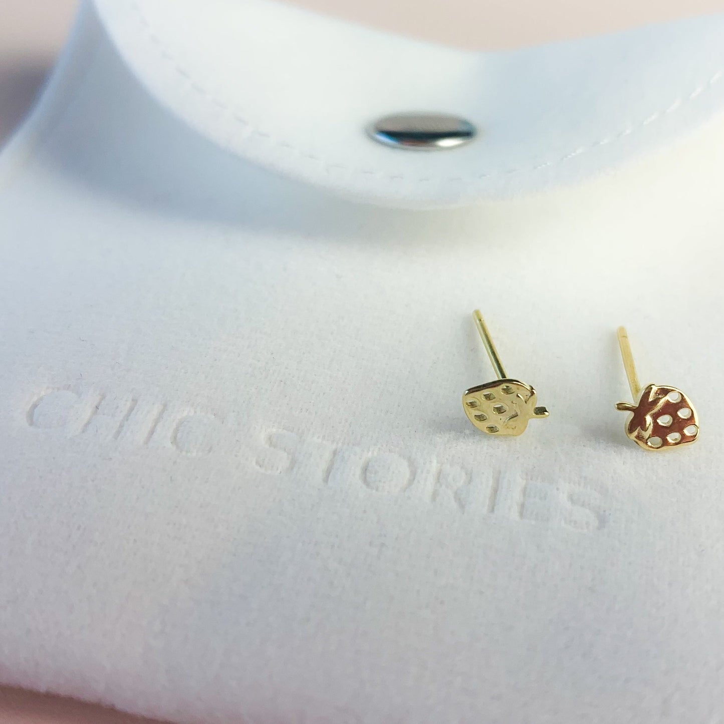 Simple Strawberry Stud Earrings