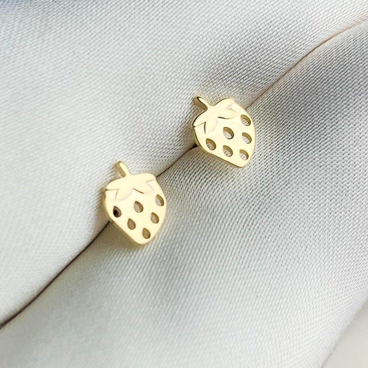 Simple Strawberry Stud Earrings