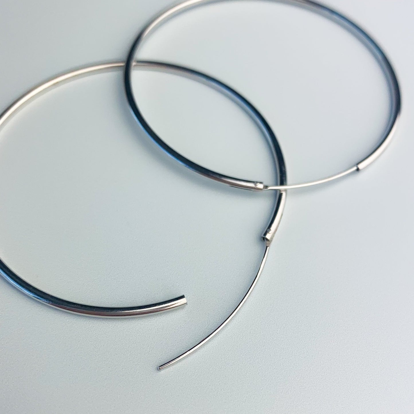 Silver Circle Hoop Earrings