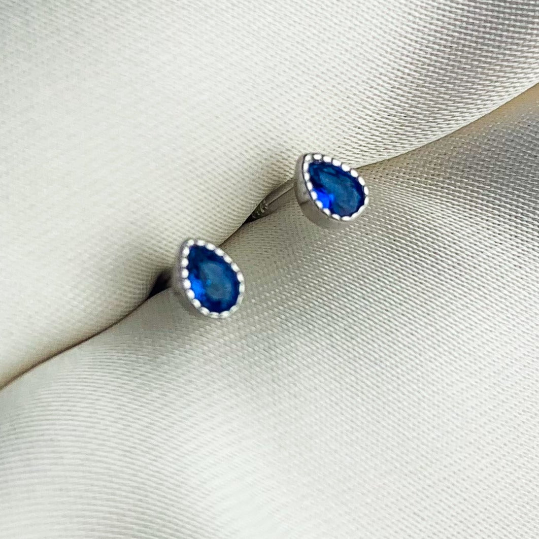 Crystal Teardrop Stud Earrings