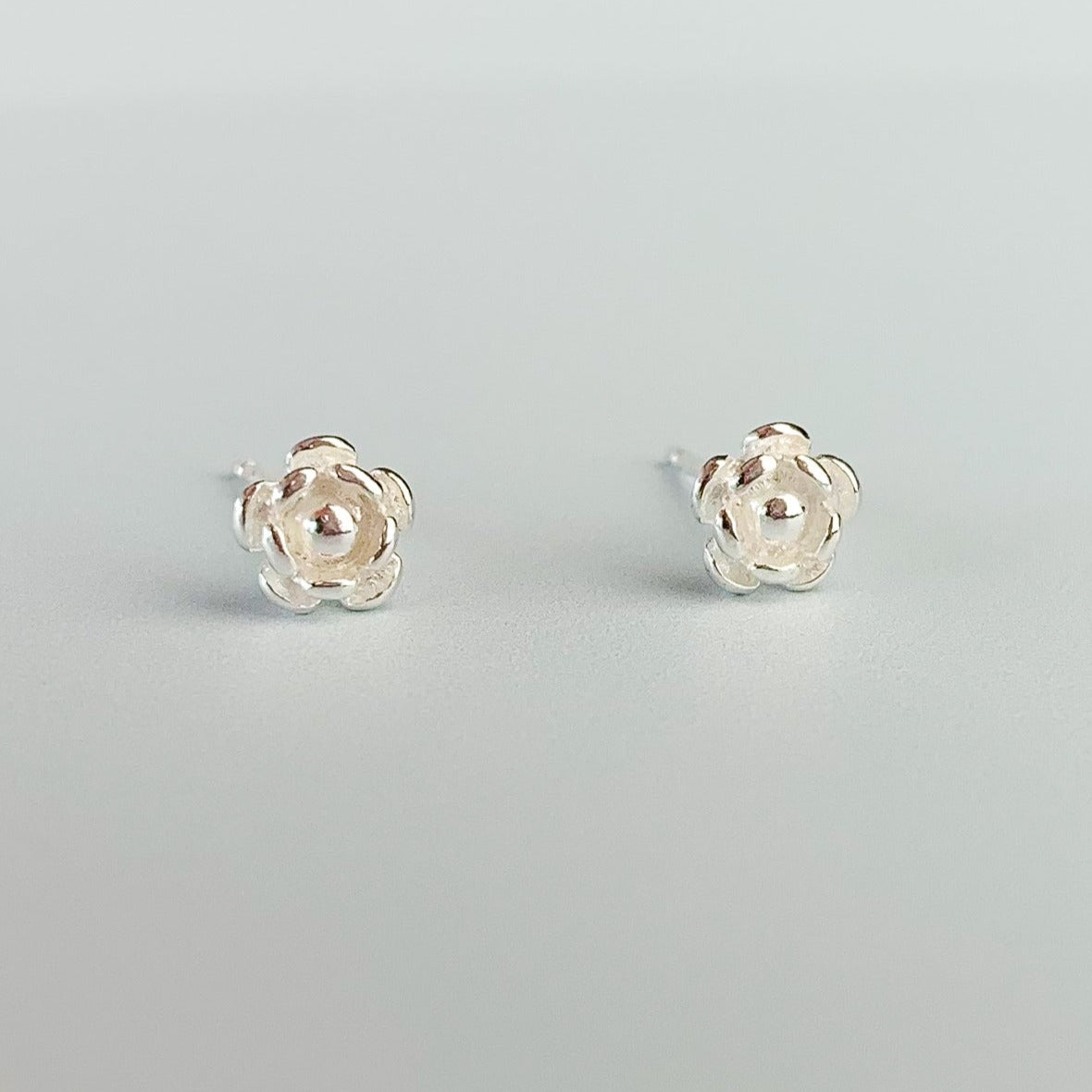 Flower Stud Earrings, Two Sizes