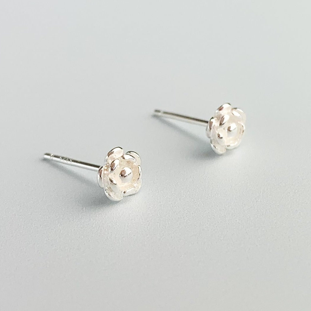 Flower Stud Earrings, Two Sizes