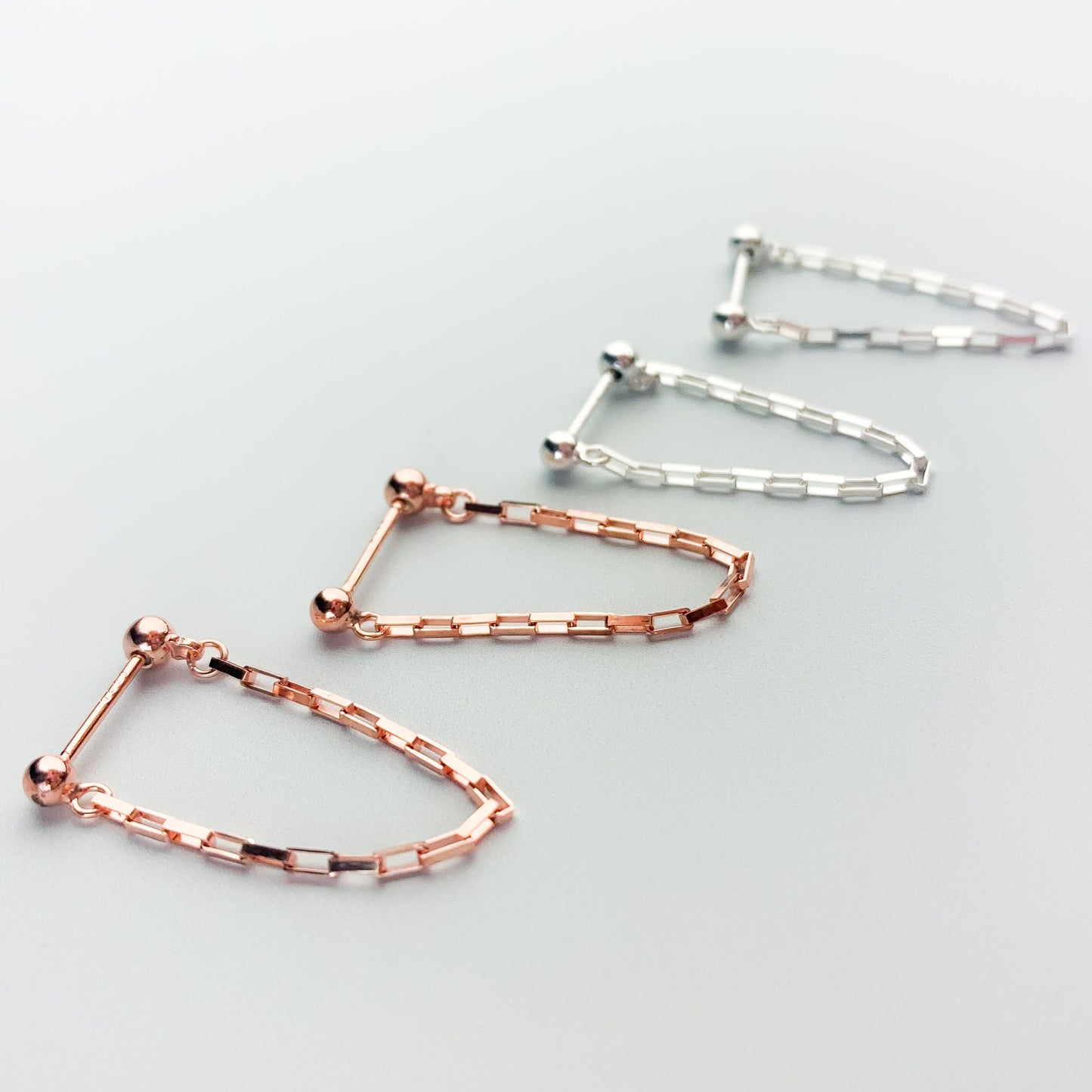 Chain Loop Stud Earrings
