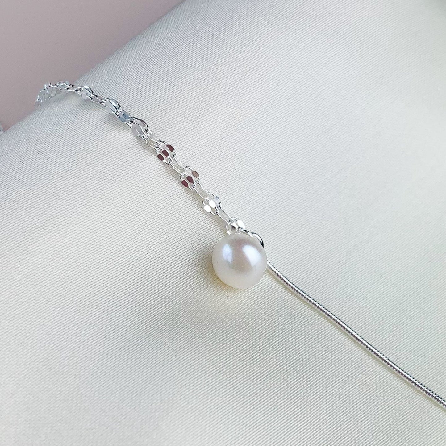 Double Chain Pearl Anklet