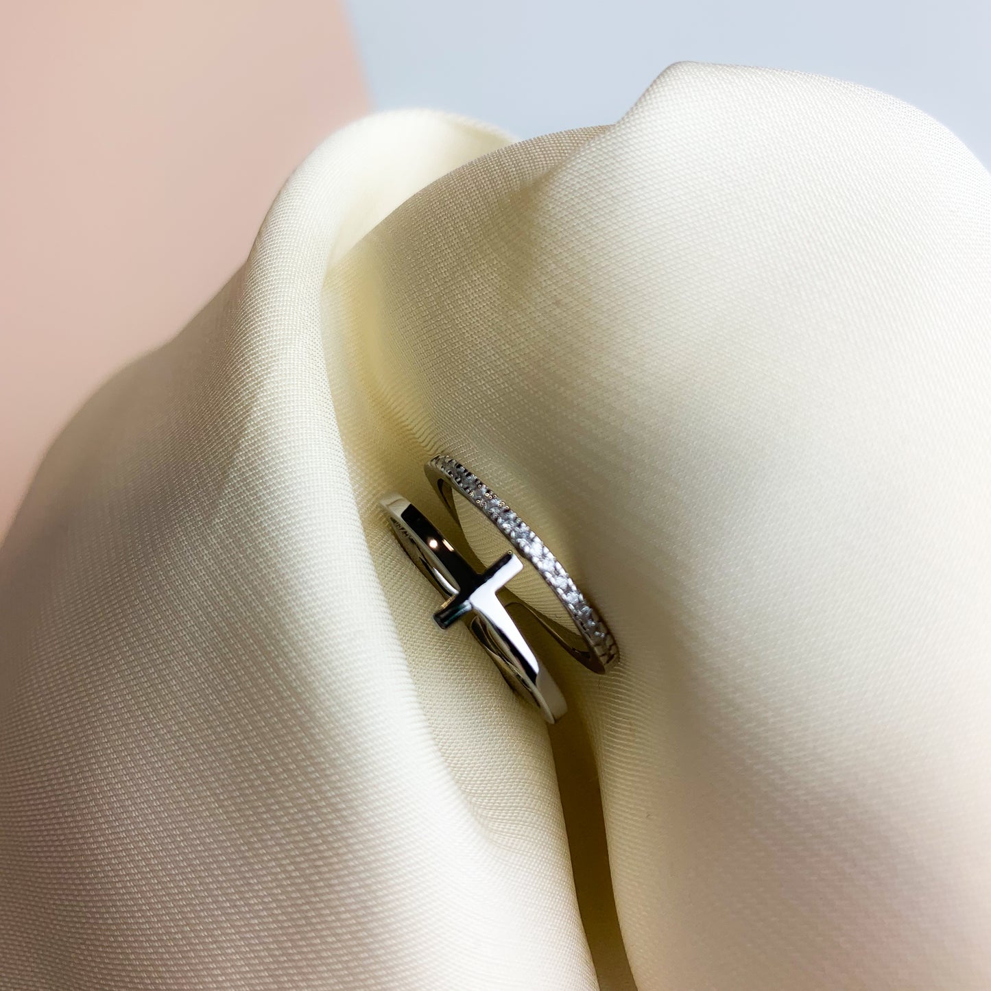 Cross Double Band Ring