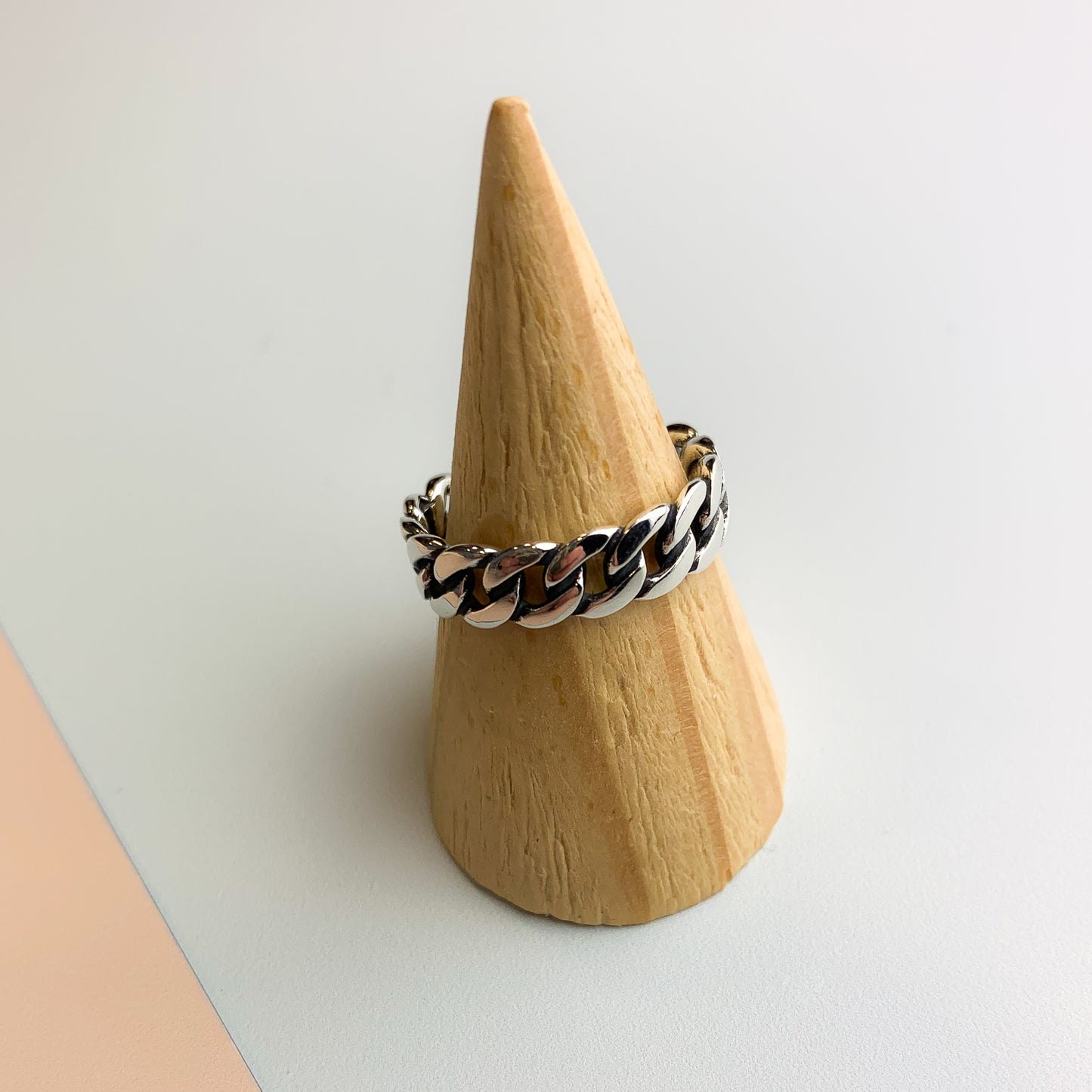 Chain Link Design Adjustable Ring