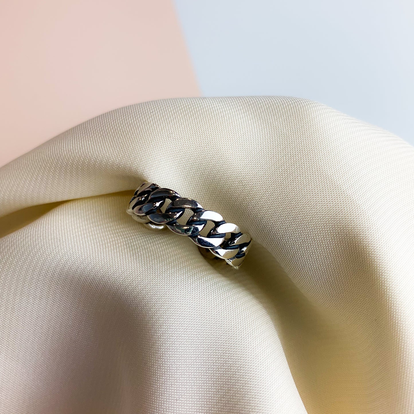 Chain Link Design Adjustable Ring