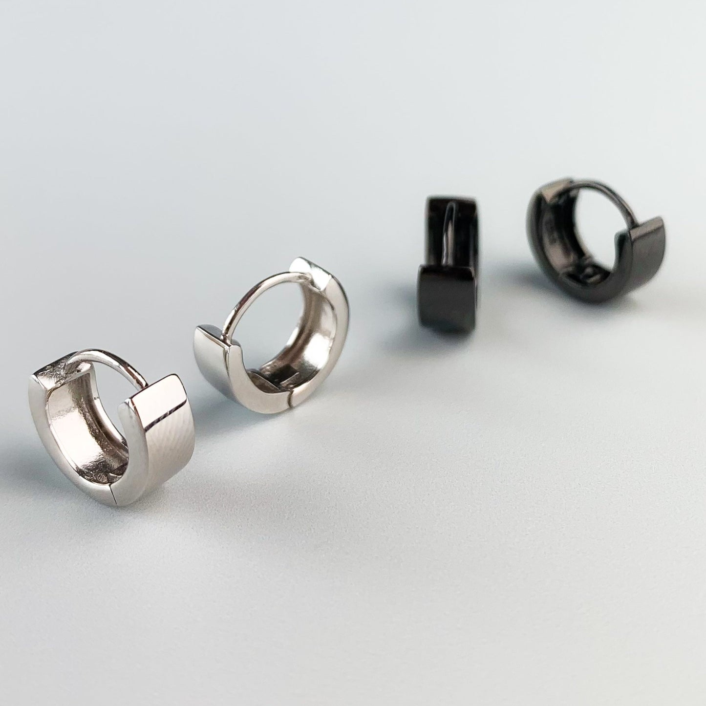 Small Chunky Hoop Earrings