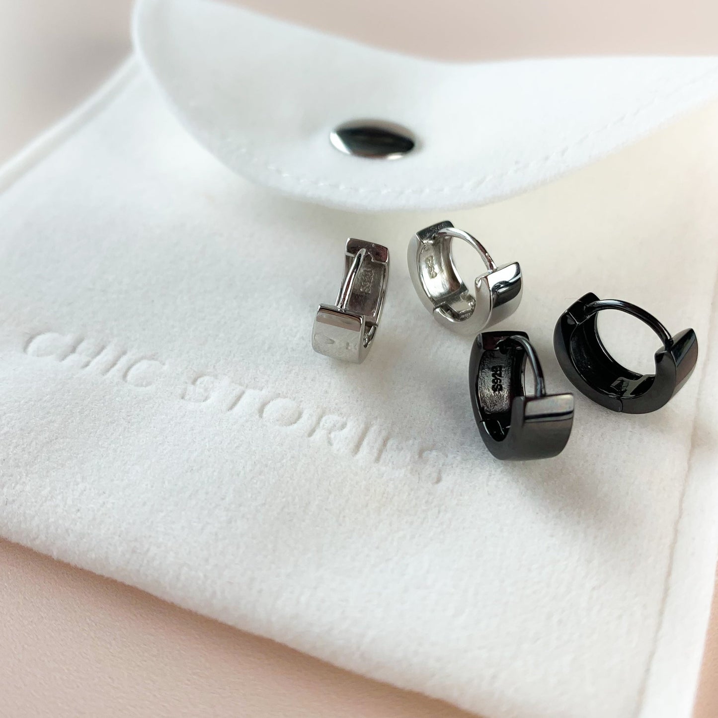 Small Chunky Hoop Earrings