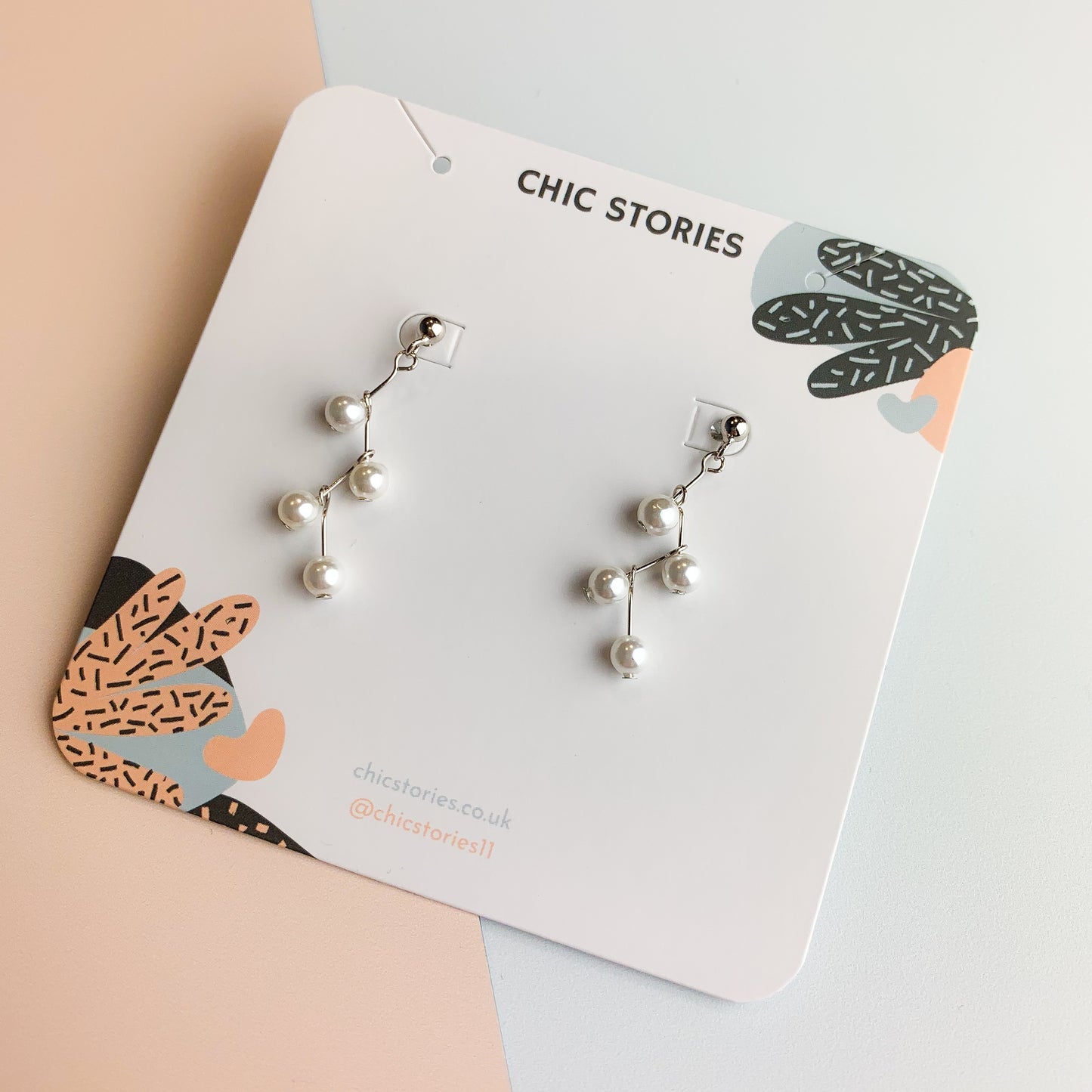 Pearl Scatter Drop Earrings