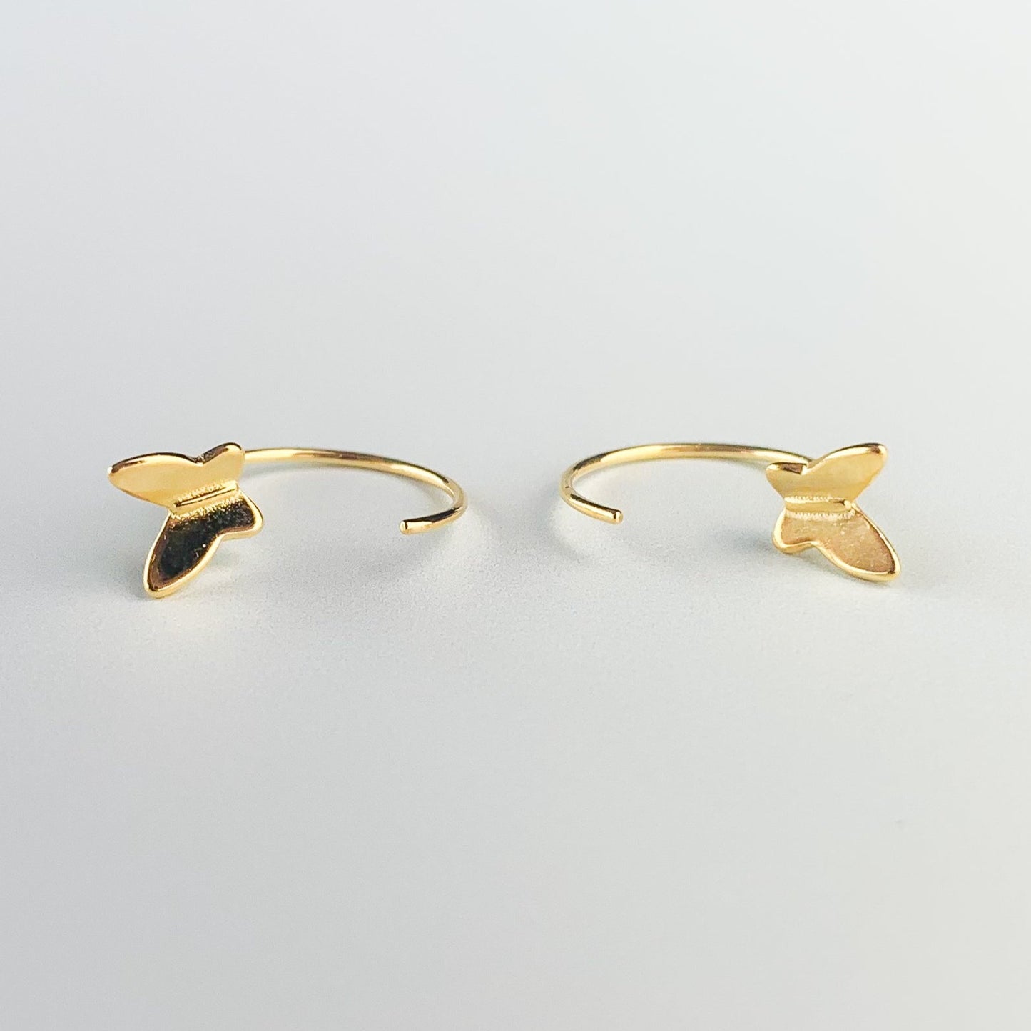 Butterfly Open Hoop Earrings