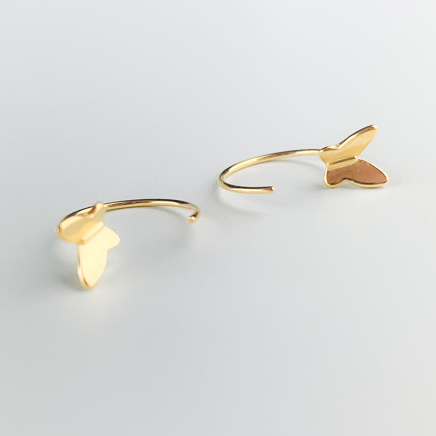 Butterfly Open Hoop Earrings