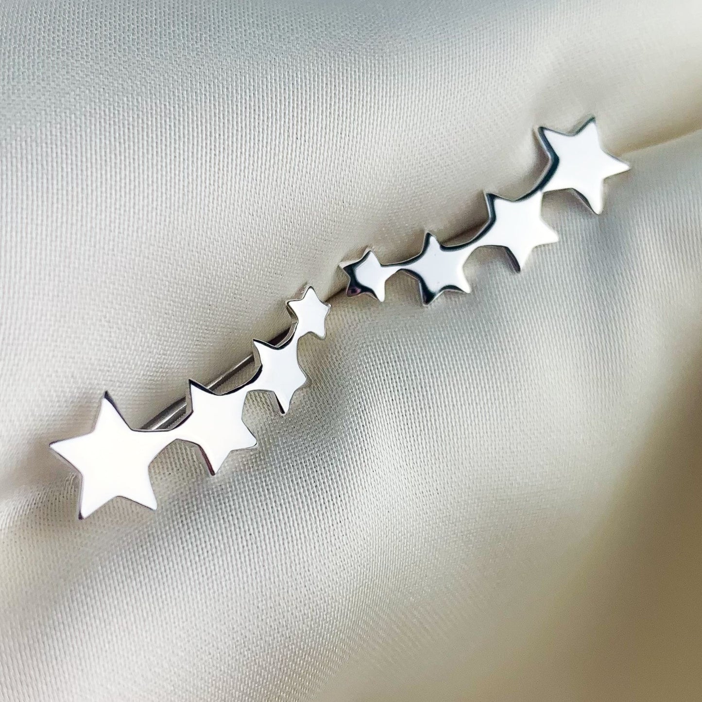 Star Ear Climber Earrings