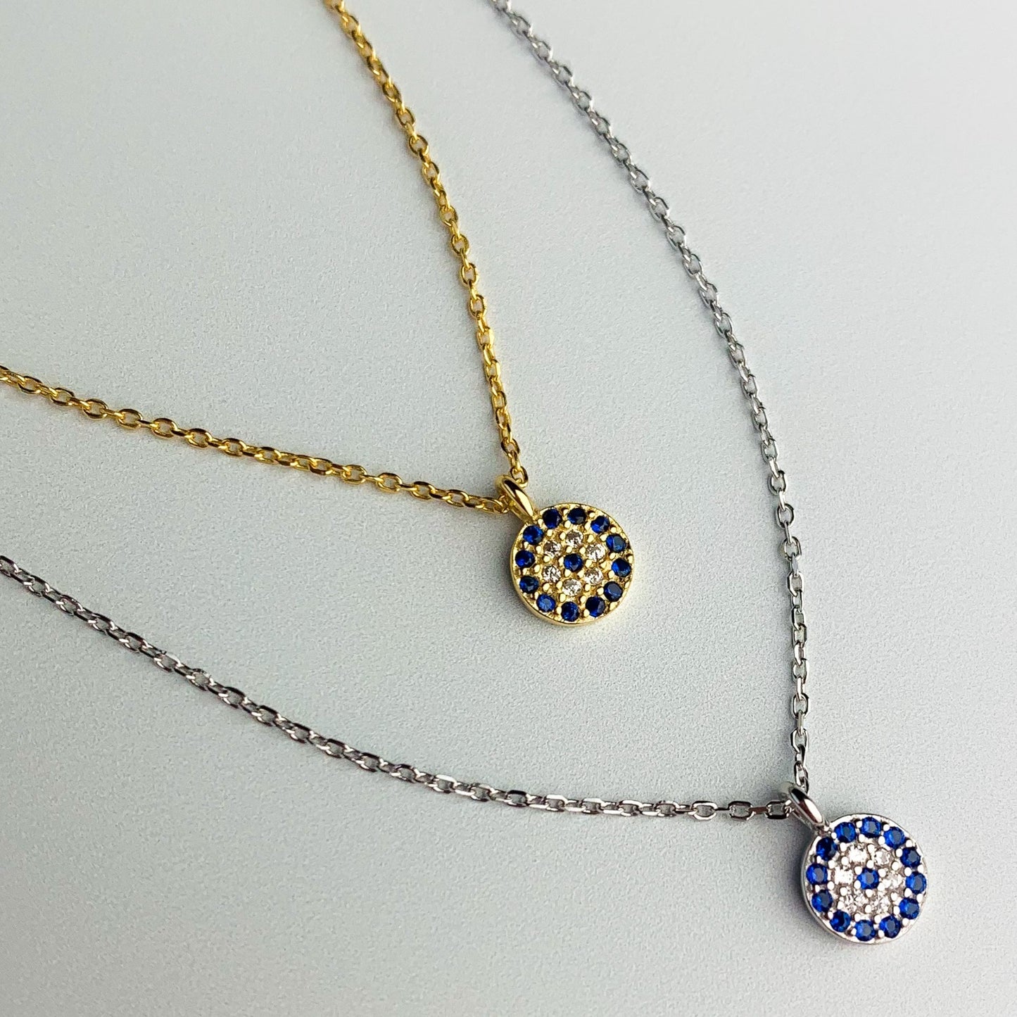 Crystal Evil Eye Pendant Necklace