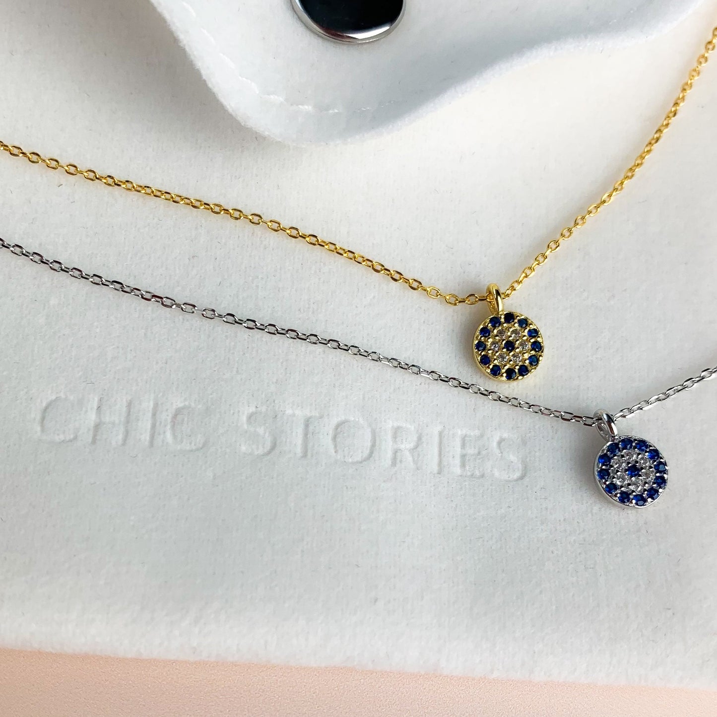 Crystal Evil Eye Pendant Necklace