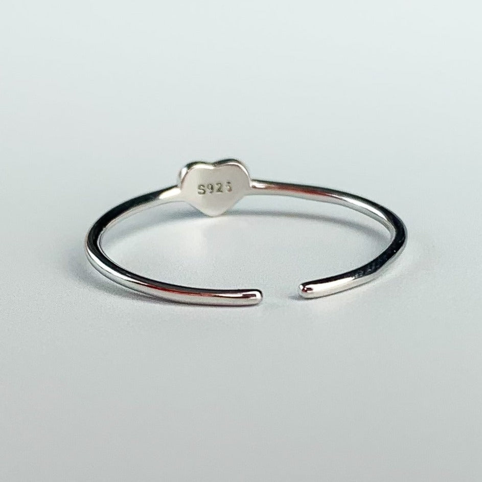 Minimalist Heart Stacking Ring