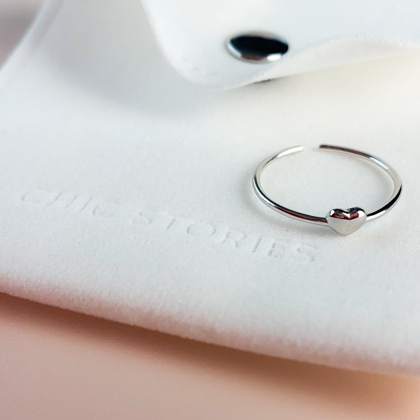 Minimalist Heart Stacking Ring