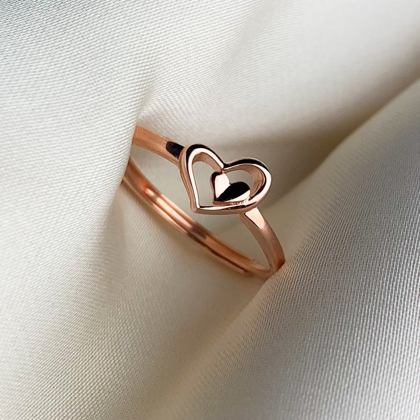 Heart and Mini Heart Ring