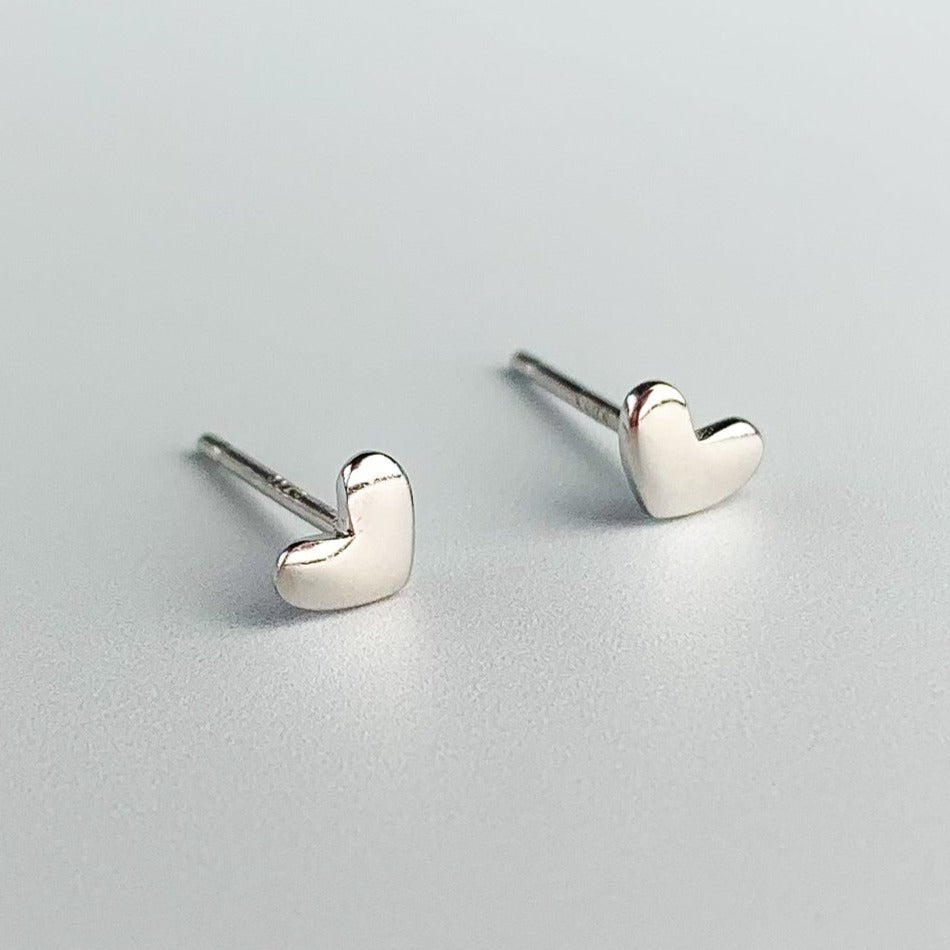 Tiny Heart Stud Earrings
