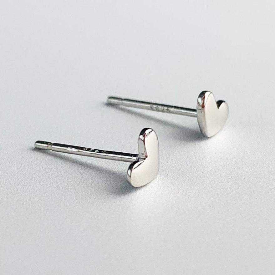 Tiny Heart Stud Earrings