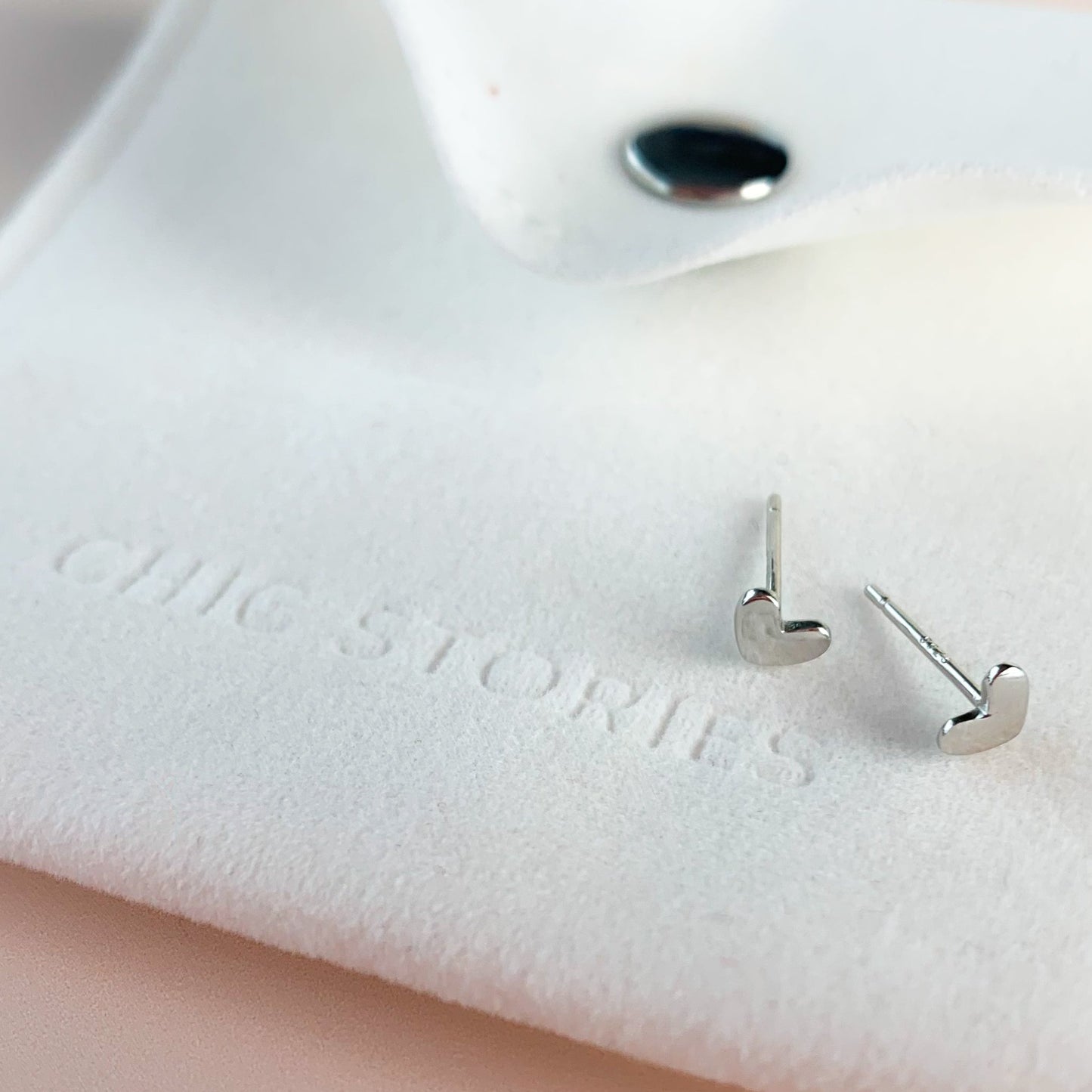Tiny Heart Stud Earrings