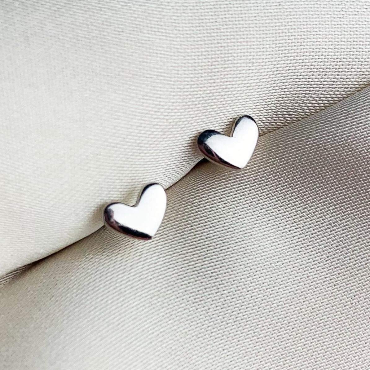 Tiny Heart Stud Earrings