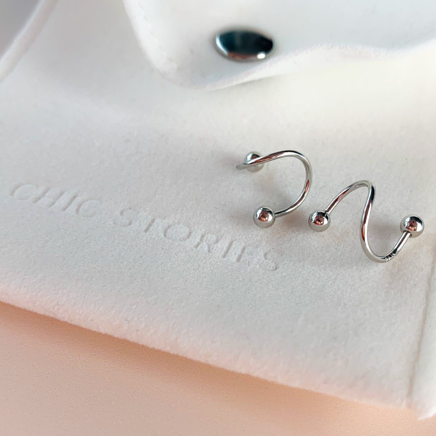 Spiral Hoop Screw Back Earrings