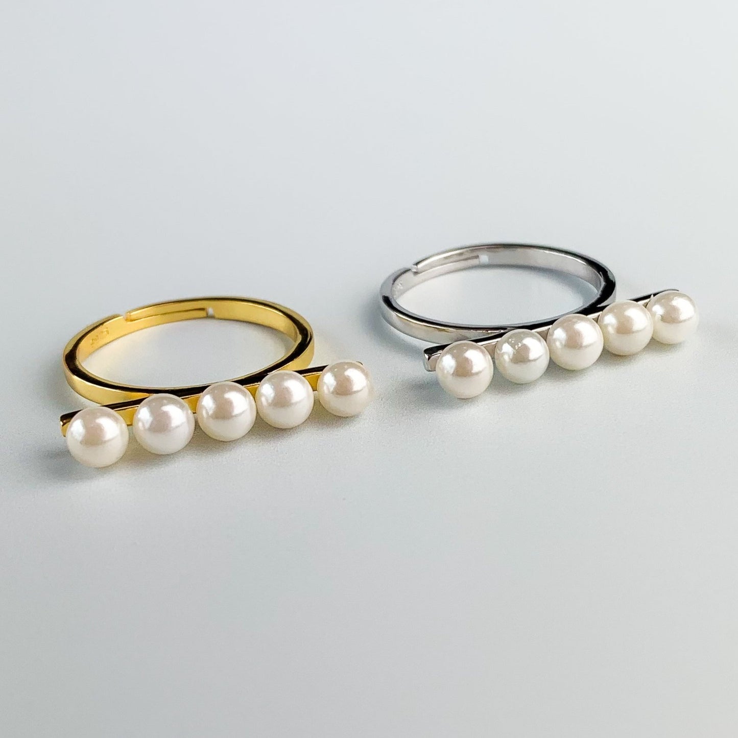Pearl Bar Adjustable Ring