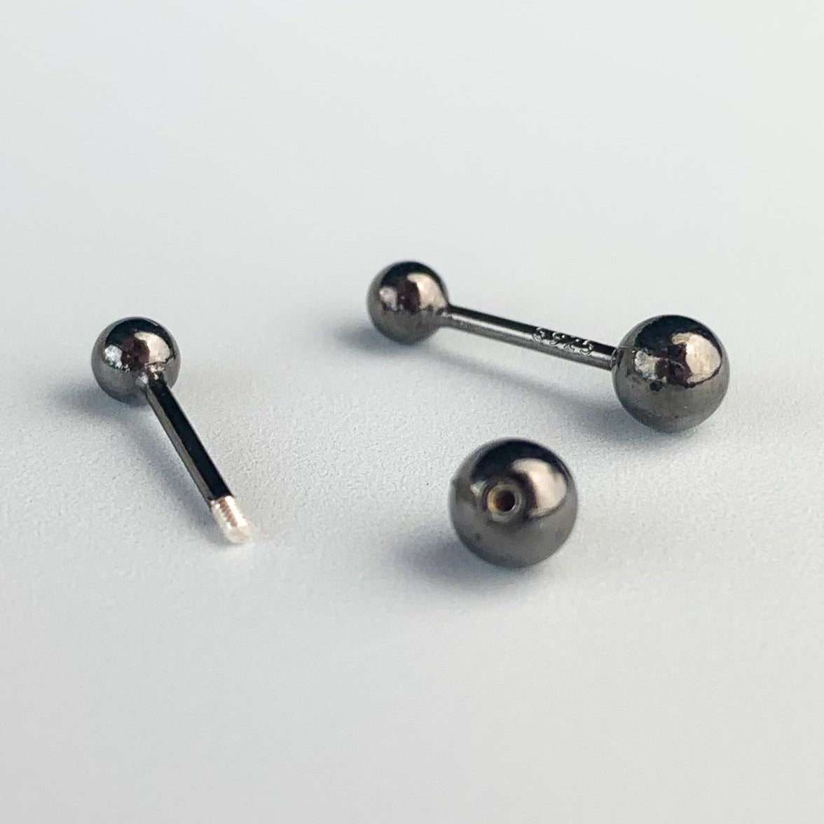 Screw Ball Back Stud Earrings