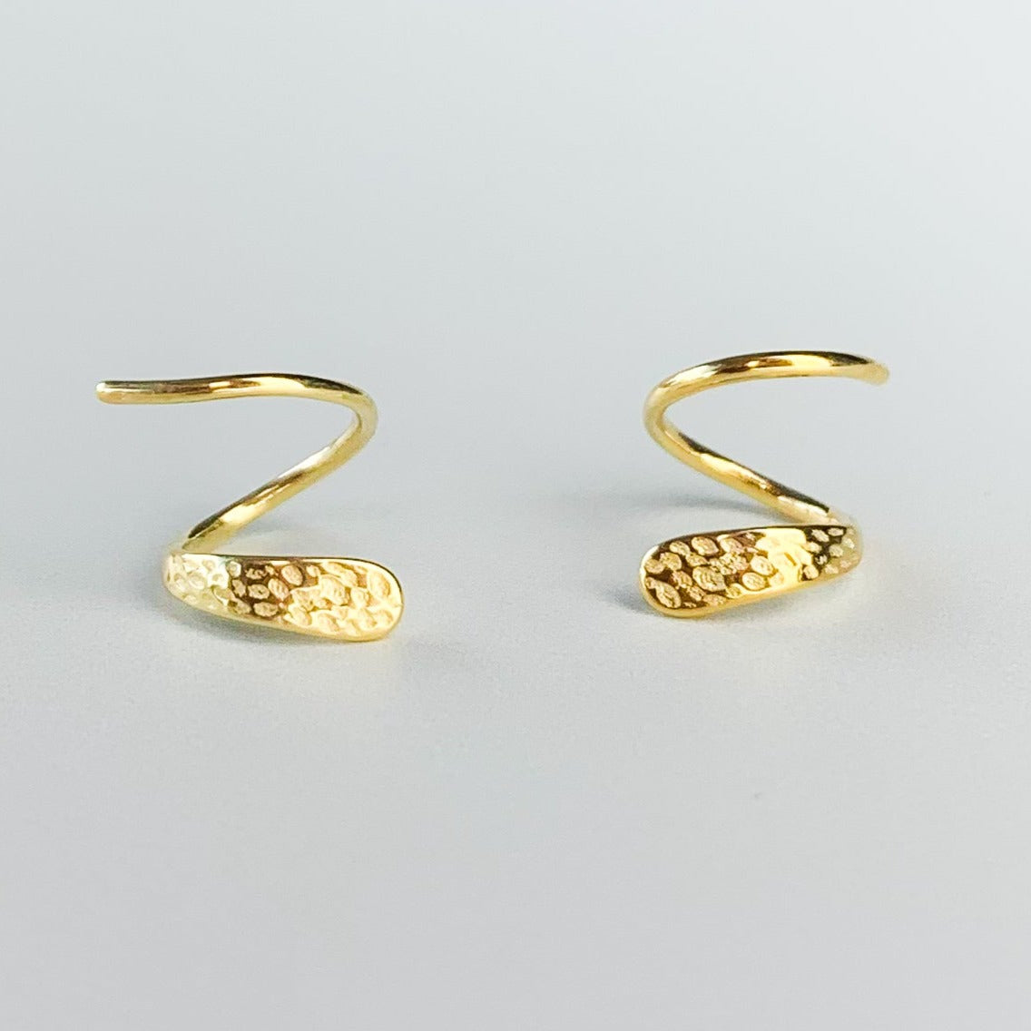 Textured Spiral Hoop Earrings