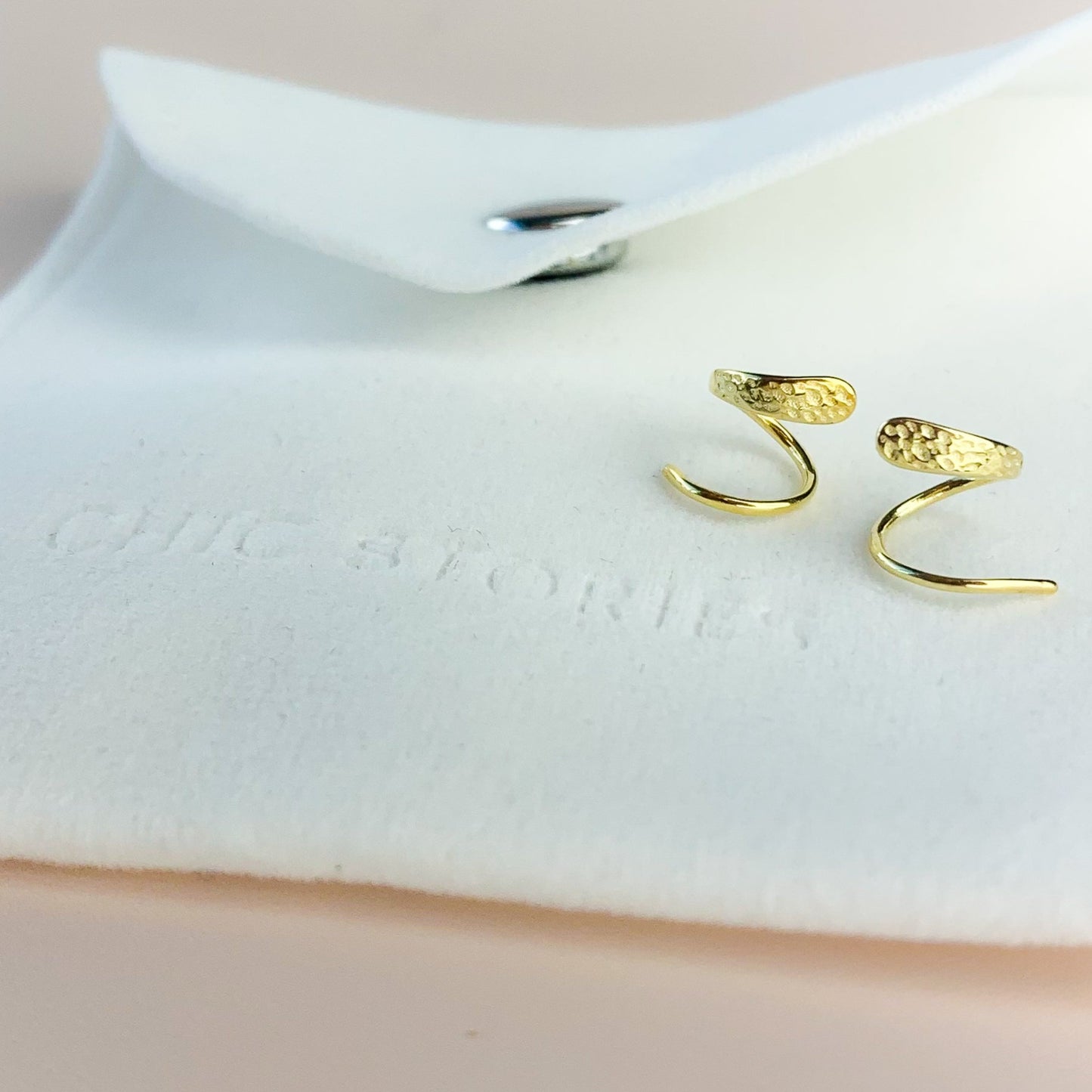 Textured Spiral Hoop Earrings