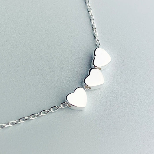 Sliding Heart Bead Chain Anklet