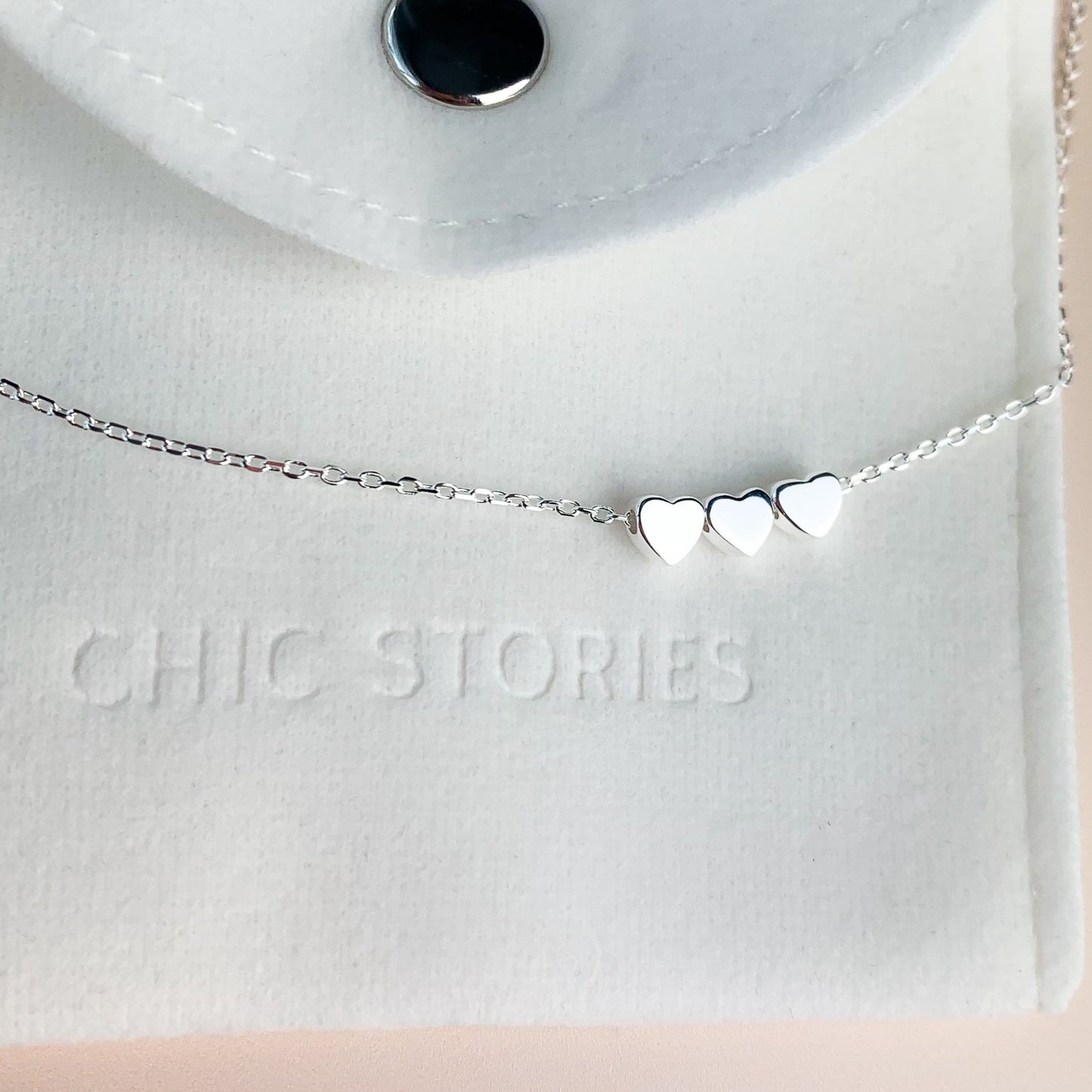 Sliding Heart Bead Chain Anklet
