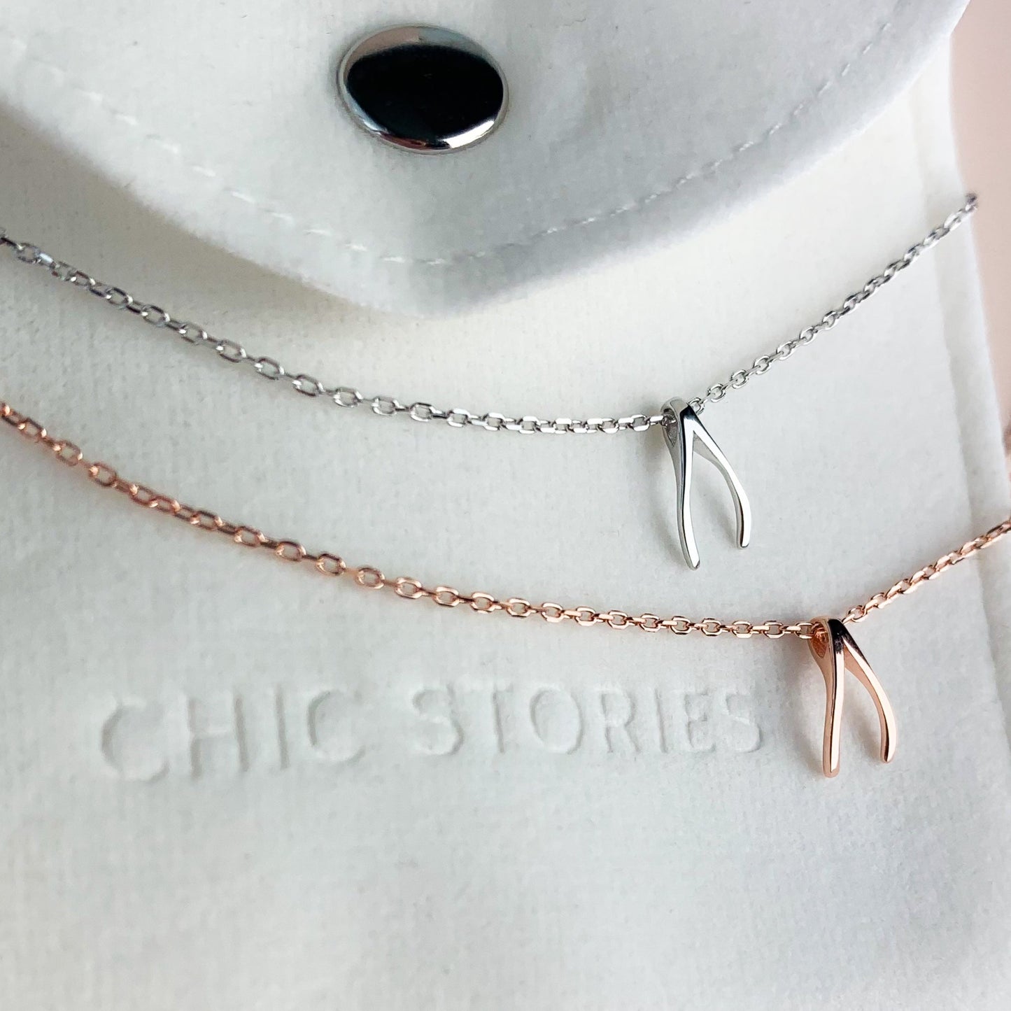 Wishbone Charm Chain Anklet