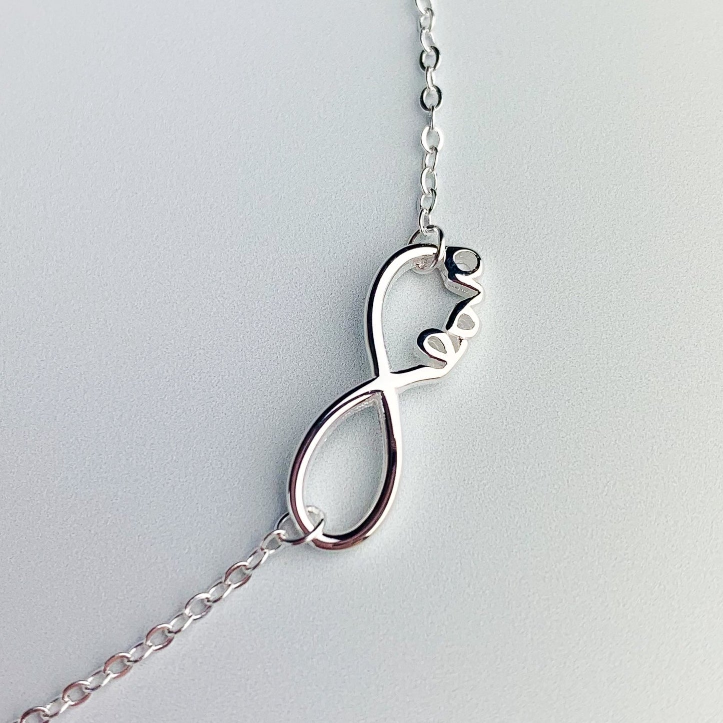 Infinity 'Love' Charm Chain Anklet