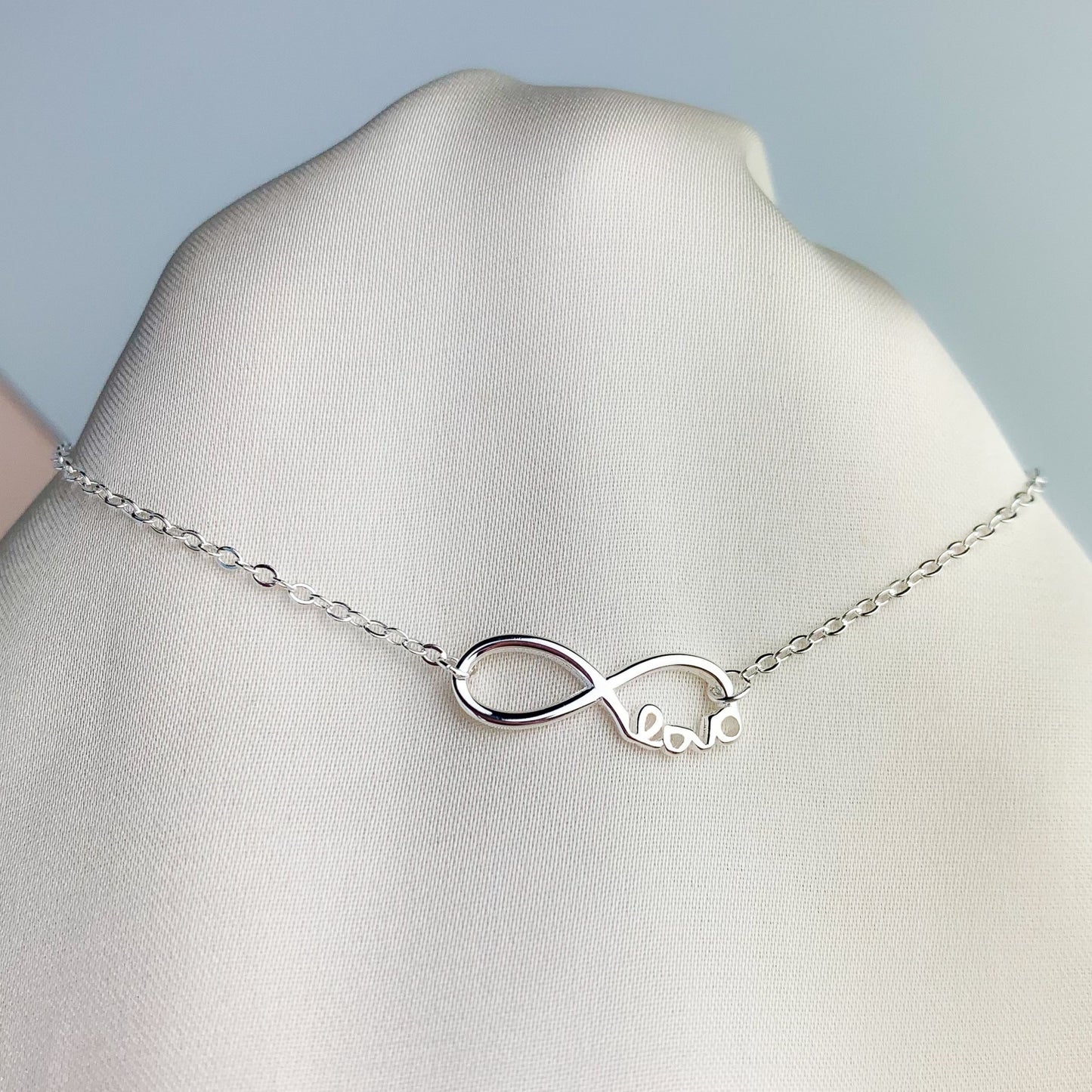 Infinity 'Love' Charm Chain Anklet