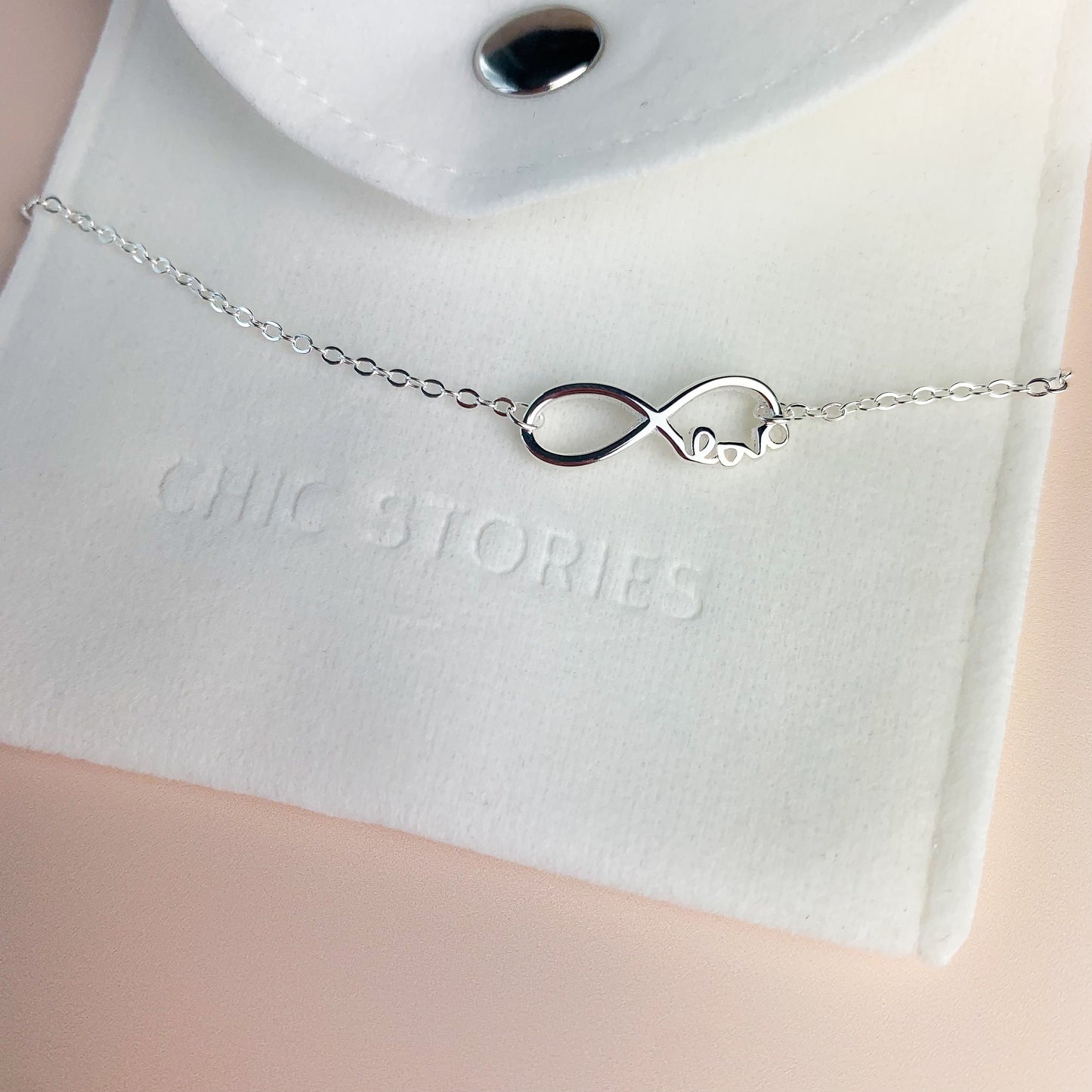Infinity 'Love' Charm Chain Anklet