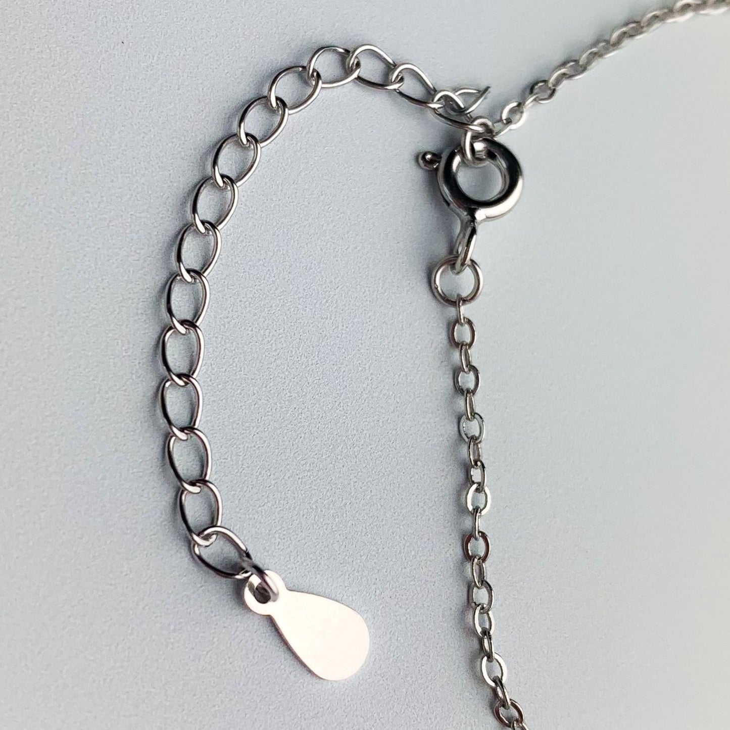 Bar and Hanging Crystal Charm Chain Anklet