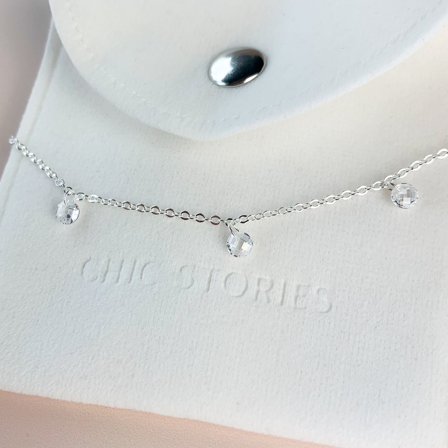 Hanging Crystal Charm Anklet